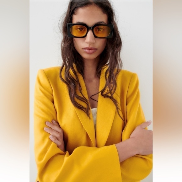 New ZARA Patch Pocket Linen Jacket - Picture 4 of 11